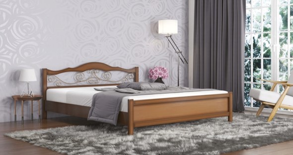 Кровать в спальню Ковка 160*200 с основанием в Южно-Сахалинске - изображение