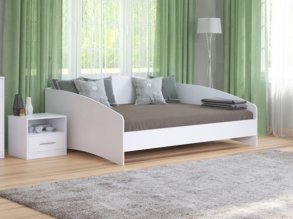 Спальная кровать Этюд Софа 160х200, Белый в Южно-Сахалинске - изображение