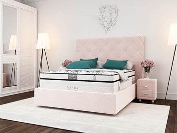 Кровать в спальню Style Compact/Island M 180х200, Флок (Велсофт Винтажный розовый) в Южно-Сахалинске