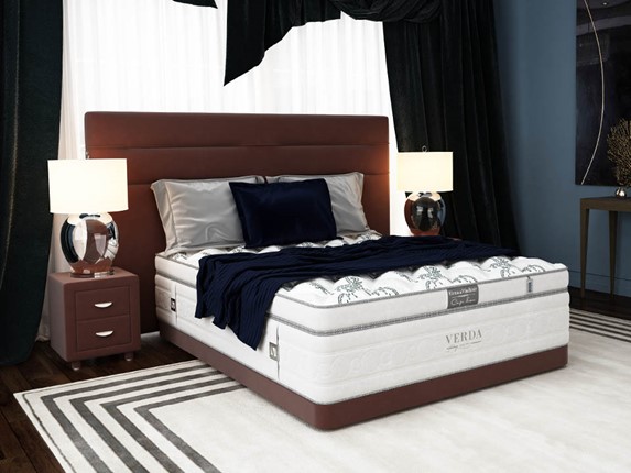 Кровать Modern/Basement 180х200, Флок (Велсофт Спелая слива) в Южно-Сахалинске - изображение