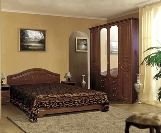 Спальня Ивушка-5, цвет Итальянский орех в Южно-Сахалинске - изображение