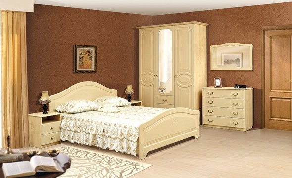 Модульная спальня Ивушка-5, цвет Дуб беленый в Южно-Сахалинске - изображение