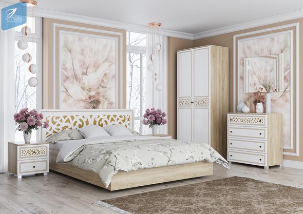 Модульная спальня Мадлен золото в Южно-Сахалинске - изображение