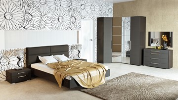 Модульная спальня Наоми №1, цвет Фон серый, Джут в Южно-Сахалинске - предосмотр