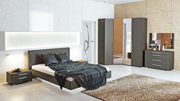 Модульная спальня Наоми №1, цвет Фон серый, Джут в Южно-Сахалинске - предосмотр 5