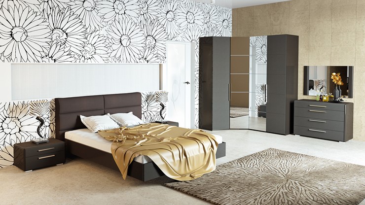 Гарнитур спальный Наоми №3, цвет Фон серый, Джут в Южно-Сахалинске - изображение 4