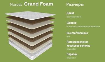 Матрас Grand Foam 19 в Южно-Сахалинске - предосмотр 4