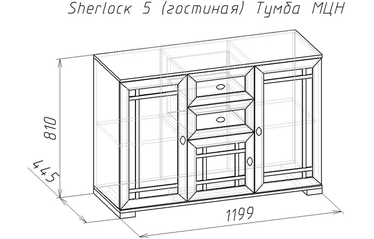 Тумба Sherlock 5 МЦН, Дуб сонома в Южно-Сахалинске - изображение 3