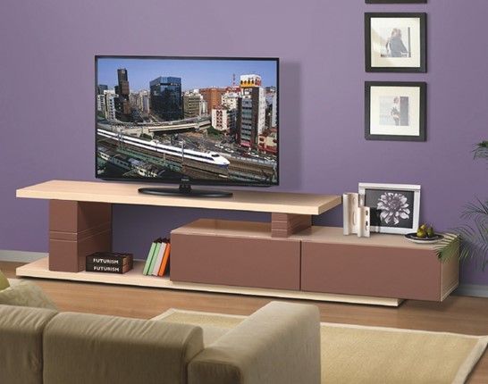 ТВ-тумба 4, цвет Капучино, Туя светлая в Южно-Сахалинске - изображение