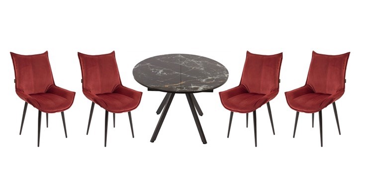 Набор мебели стол Олимп, 4 стула Осло в Южно-Сахалинске - изображение