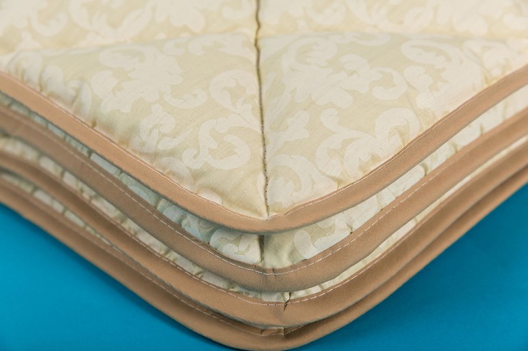 Одеяло всесезонное полутороспальное Шерсть & Хлопок в Южно-Сахалинске - изображение 1