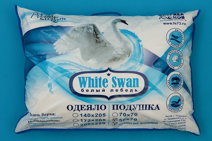 Подушка 50х70 Белый лебедь в Южно-Сахалинске - изображение 2