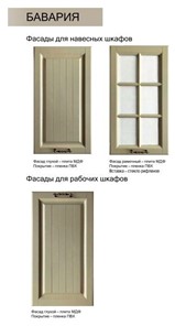 Дверь Бавария (Декор) L551 Шкаф рабочий в Южно-Сахалинске - предосмотр 1