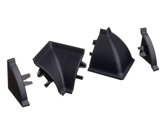 Комплект углов и заглушек для плинтуса Rehau, черный 98104 в Южно-Сахалинске - изображение
