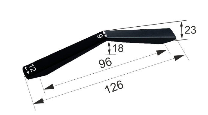 Ручка 0002 (96) Черный матовый в Южно-Сахалинске - изображение 1