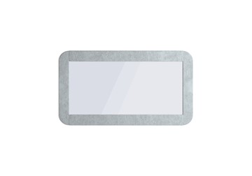 Зеркало прямоугольное Люкс, Флок Бентли светло-серый в Южно-Сахалинске - предосмотр