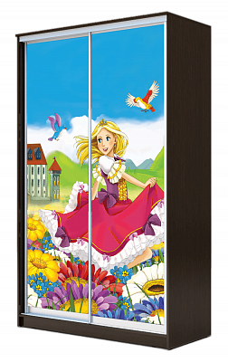 Шкаф двухдверный ХИТ 23-4-12-77-11, Принцесса, венге в Южно-Сахалинске - изображение