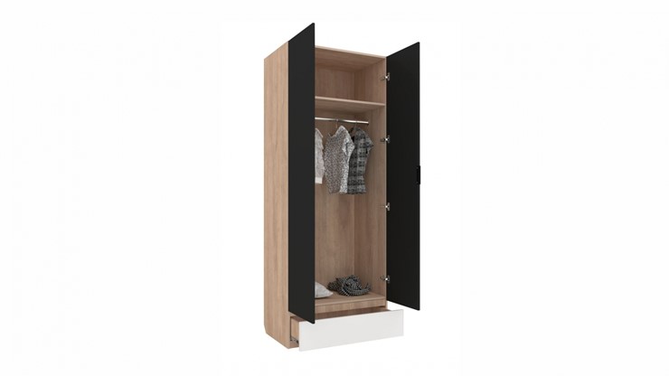 Шкаф детский распашной Юниор-4 2х-дверный для одежды в Южно-Сахалинске - изображение 1