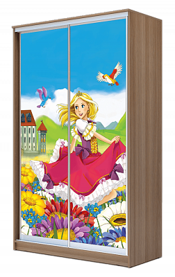 Детский шкаф-купе ХИТ 22-12-77-11, Принцесса, шимо темный в Южно-Сахалинске - изображение