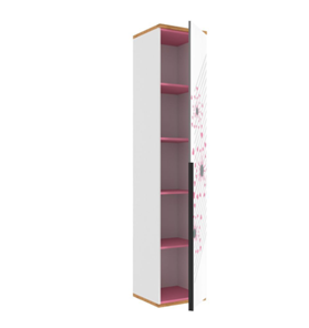 Шкаф одностворчатый Урбан 528.040, белый/розовый в Южно-Сахалинске - предосмотр 1