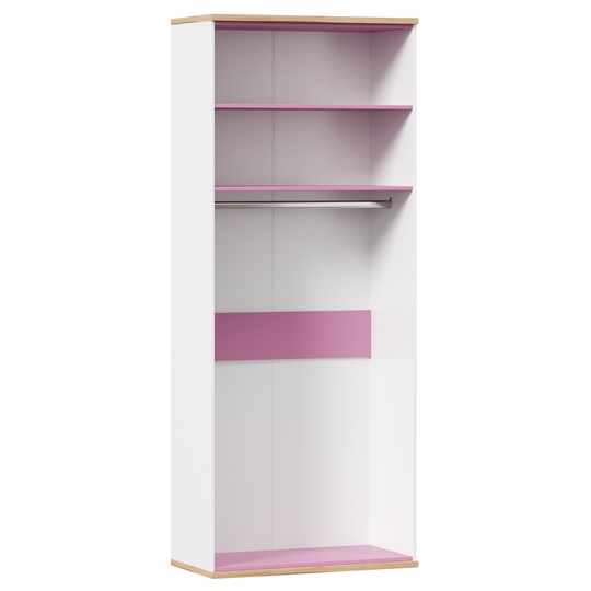 Шкаф двухстворчатый Урбан 528.050, белый/розовый в Южно-Сахалинске - изображение 4