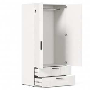 Шкаф 2х-дверный комбинированный Джоли ЛД 535.040, Серый шелк в Южно-Сахалинске - предосмотр 2
