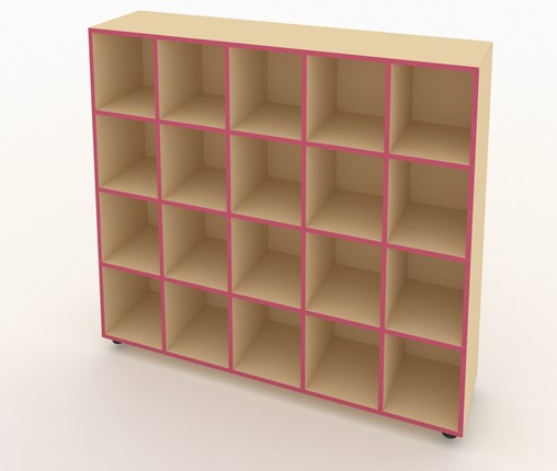 Шкаф для горшков ШГН-20 кромка розовая в Южно-Сахалинске - изображение