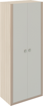 Распашной шкаф Глэдис М22 (Шимо светлый/Белый текстурный) в Южно-Сахалинске - изображение