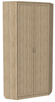 Шкаф 401 угловой со штангой, цвет Дуб Сонома в Южно-Сахалинске - изображение