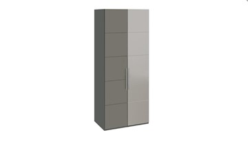 Шкаф Наоми с 1 зеркальной правой дверью, цвет Фон серый, Джут СМ-208.07.04 R в Южно-Сахалинске - предосмотр