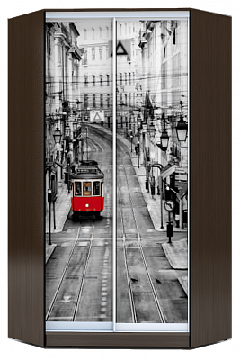 Шкаф 2300х1103, ХИТ У-23-4-77-01, Лондон трамвай, венге аруба в Южно-Сахалинске - изображение