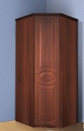 Распашной угловой шкаф Ивушка-5, цвет Итальянский орех в Южно-Сахалинске - изображение