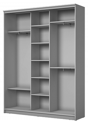 Шкаф 3-х дверный Хит-22-4-18-656-13, 2200х1770х420, пескоструй "Ромб" Белая Шагрень в Южно-Сахалинске - изображение 1