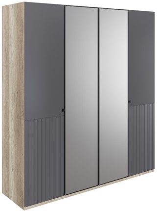 Шкаф 4-х дверный Доминго (зеркало) в Южно-Сахалинске - изображение