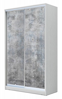 Шкаф 2-х створчатый Хит-24-15-77-22, 2400х1500х620, Бетон Белый в Южно-Сахалинске - изображение