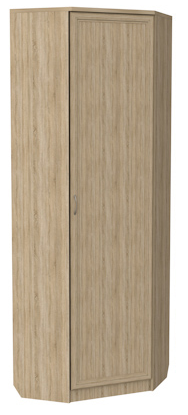 Шкаф 402 угловой со штангой, цвет Дуб Сонома в Южно-Сахалинске - изображение