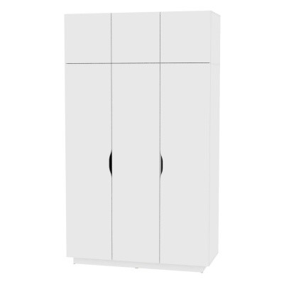 Распашной шкаф Аврора (H21) 2322х1351х540 Белый в Южно-Сахалинске - изображение