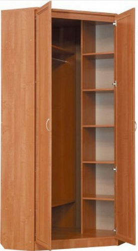 Шкаф 401 угловой со штангой, цвет Дуб Сонома в Южно-Сахалинске - изображение 1