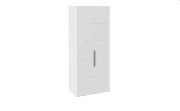 Шкаф распашной Наоми с 2-мя дверями, цвет Белый глянец СМ-208.07.03 в Южно-Сахалинске - изображение