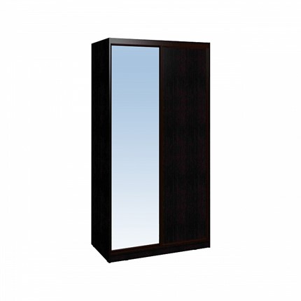Шкаф 2-х створчатый 1200 Домашний Зеркало/ЛДСП, Венге в Южно-Сахалинске - изображение