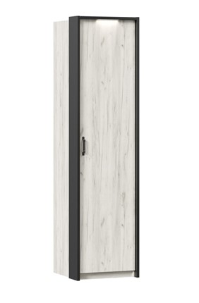 Шкаф 1-створчатый Техно с паспарту, Дуб крафт белый в Южно-Сахалинске - изображение