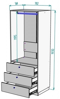 Шкаф двухдверный Arvid H252 (ЯАС) в Южно-Сахалинске - изображение 1