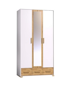 Шкаф для одежды Айрис 444, Белый-Дуб золотистый в Южно-Сахалинске