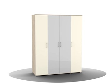 Распашной шкаф Silvia, ШО-04 (2г/2зр), цвет фасада слоновая кость в Южно-Сахалинске - предосмотр