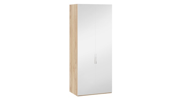 Шкаф для одежды Эмбер СМ-348.07.004 (Яблоня Беллуно/Белый глянец) в Южно-Сахалинске - изображение