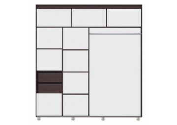 Шкаф 2-х створчатый Комфорт №12 2.0 с фигурными зеркалами, Ясень анкор светлый в Южно-Сахалинске - предосмотр 1