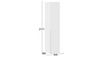Шкаф для белья Порто (580) СМ-393.07.001 (Белый жемчуг/Белый софт) в Южно-Сахалинске - предосмотр 3