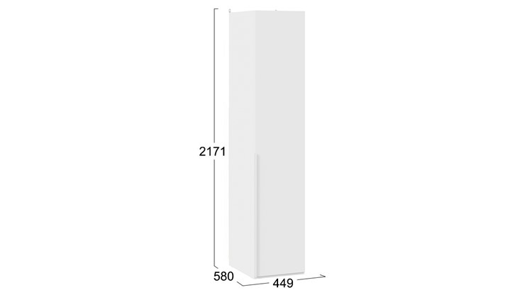 Шкаф для белья Порто (580) СМ-393.07.001 (Белый жемчуг/Белый софт) в Южно-Сахалинске - изображение 3