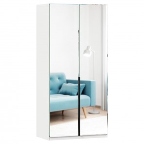 Шкаф 2х-дверный Норд ЛД 677.070.000.009 с двумя зеркалами, Белый в Южно-Сахалинске - предосмотр