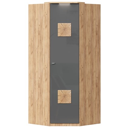 Шкаф угловой 45 с декоративной накладкой Фиджи, 659.245, антрацит в Южно-Сахалинске - изображение
